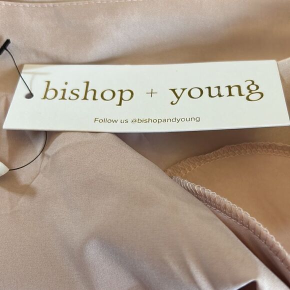 Bishop + Young rose gold long sleeve open blazer Size M New - Picture 9 of 10